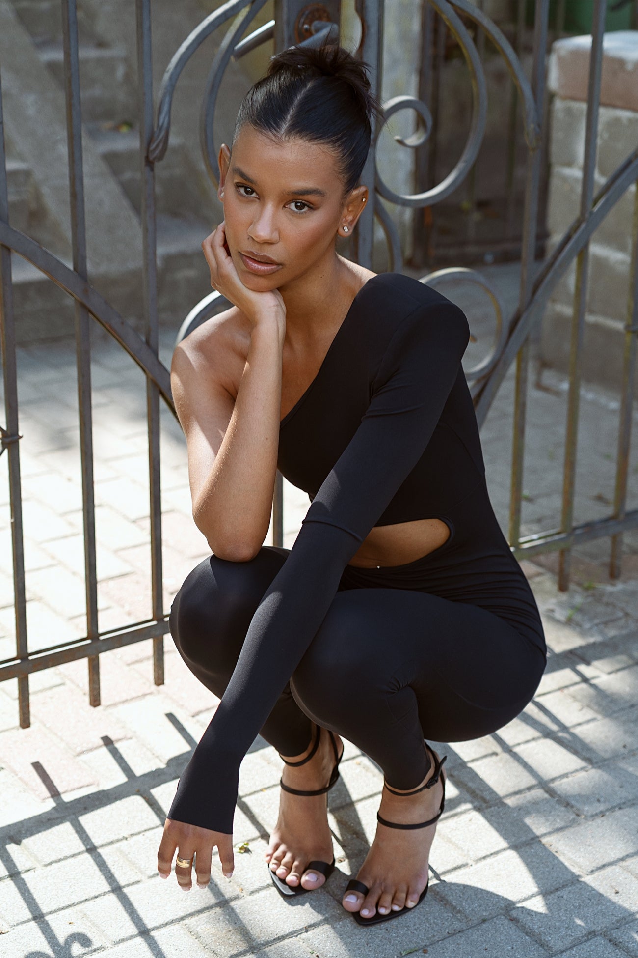 Solo black jumpsuit by SIXONYX
